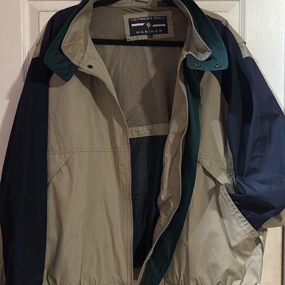 men's vintage members only Mariner rain proof jacket - Picture 3 of 9